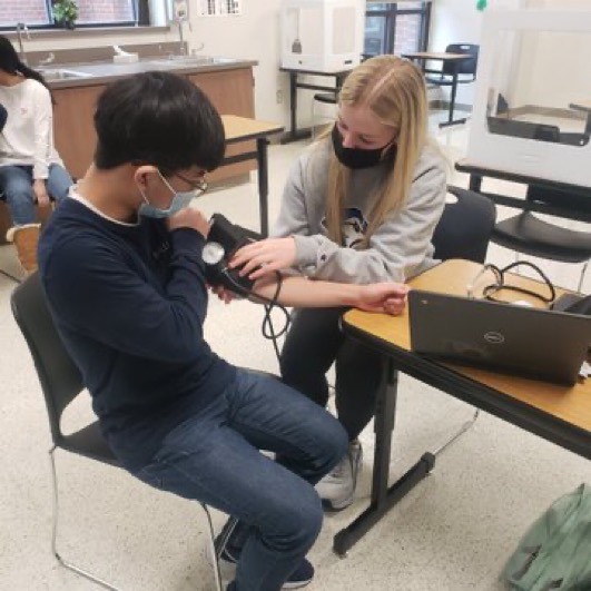 In Person Students Practice Vital Signs LAb 