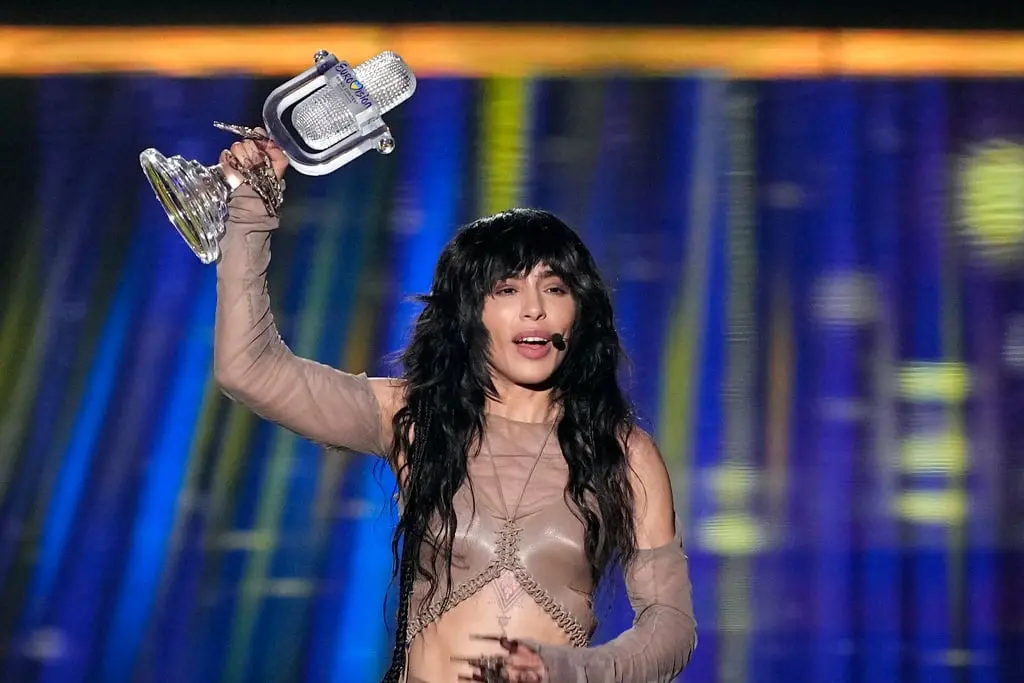 Singer and songwriter Loreen celebrates her Eurovision 2023 win. She won Eurovision 2023 with the song “Tattoo,” representing Sweden. 