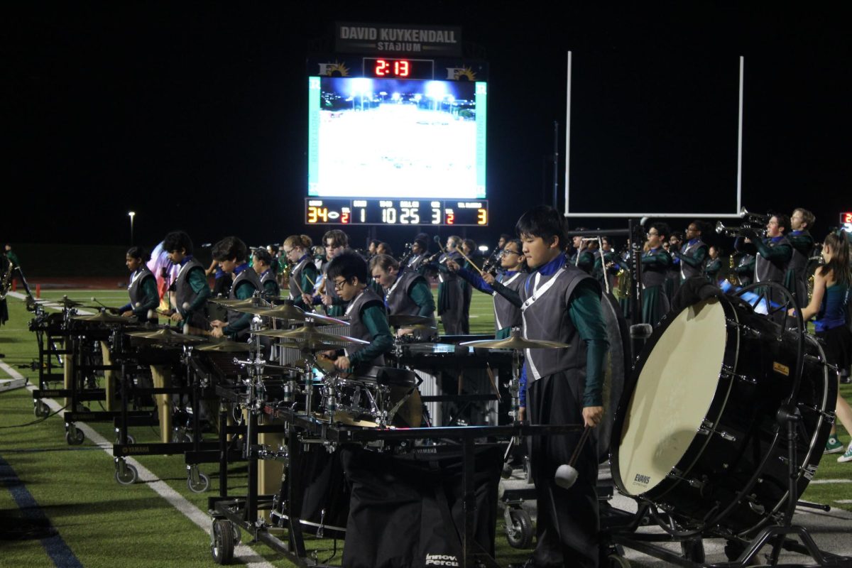 The Reedy Band performed their show during the halftime game against Lebanon Trail! They continue to train with the goal of making it to State.